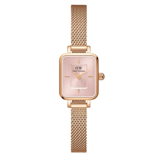 Daniel Wellington Quadro Mini Melrose Rose Gold Blush  Ladies Watch DW00100650