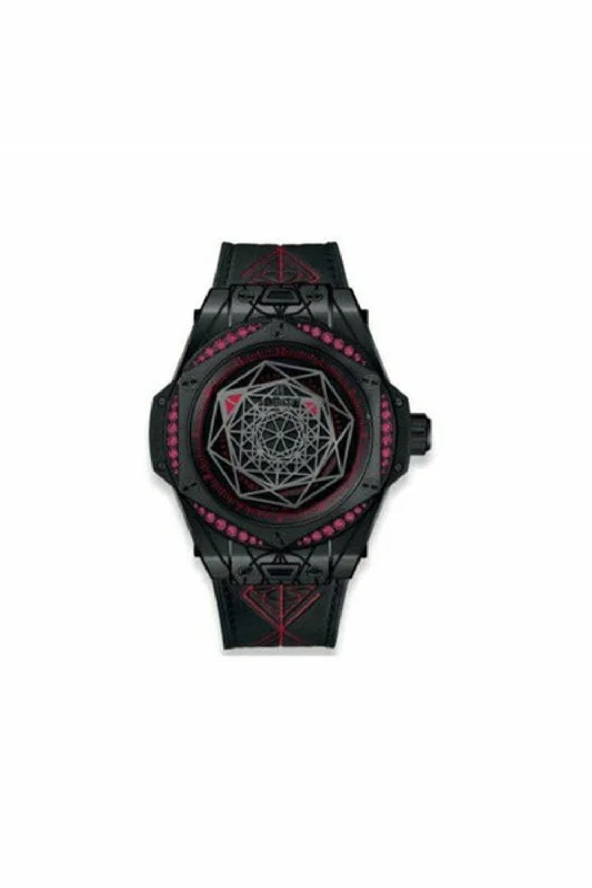 hublot big bang sang bleu all black red limited edition of 100 pieces ceramic 39mm men's watch