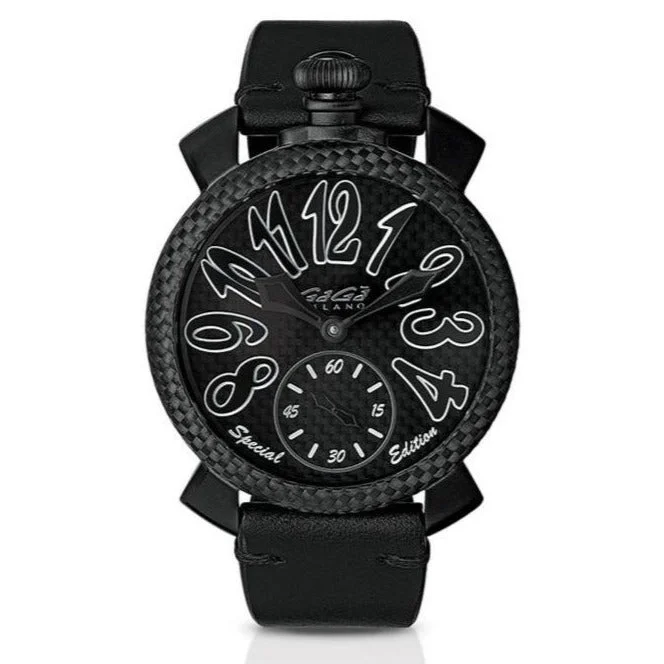 Gagà Milano Watch Manuale 48mm Special Edition Black Carbon