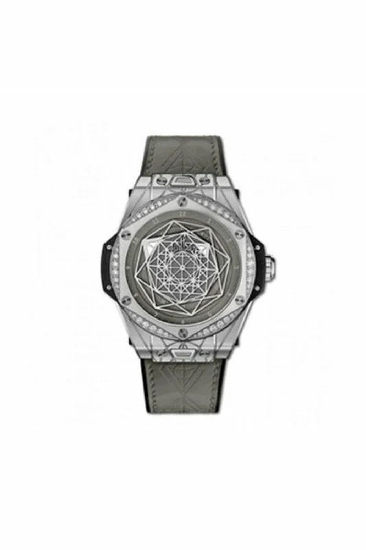 hublot big bang one click sang bleu steel grey diamonds limited edition 200 pcs ref. 465.ss.7047.vr.1204.mxm20