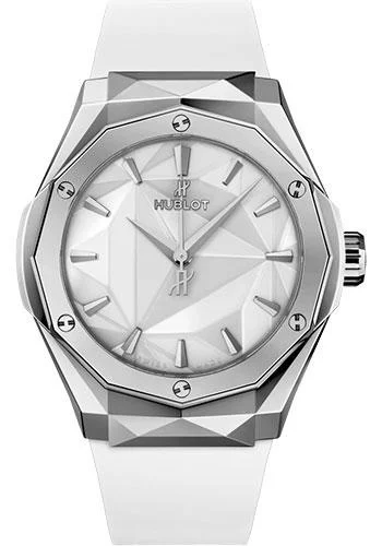 Hublot Classic Fusion Orlinski Titanium White Watch - 40 mm - White Dial - White Smooth Rubber Strap-550.NS.2200.RW.ORL20