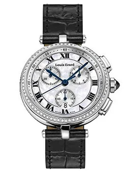 Louis Erard Watch Ladies Chronograph Romance Diamond Black 12820SE04.BDCC5