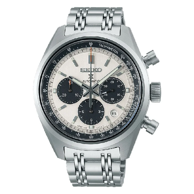 Seiko Men's SRQ047J1 Prospex Silver Dial Auto Chronograph