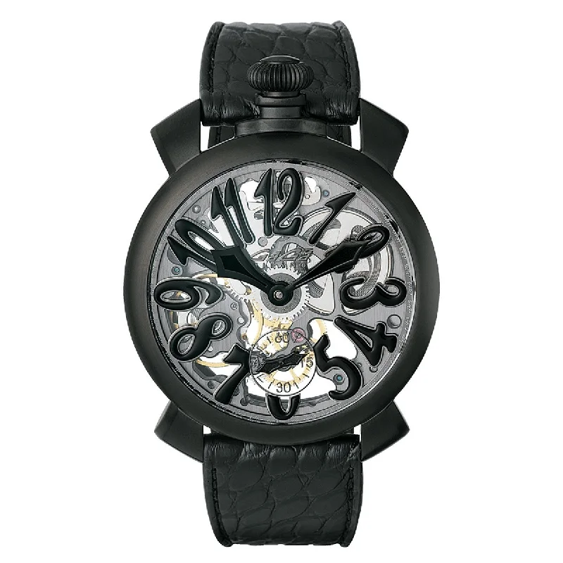 GaGà Milano Watch Skeleton 48MM Black