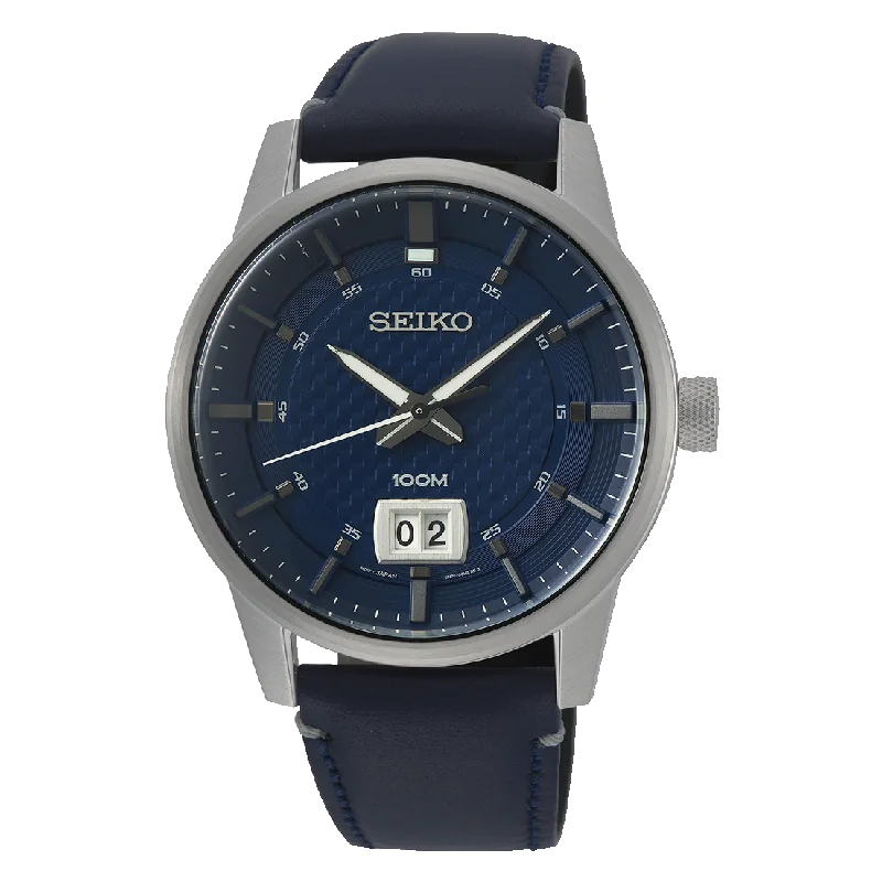 Seiko Quartz Blue Dial Mens Watch Sur287P1