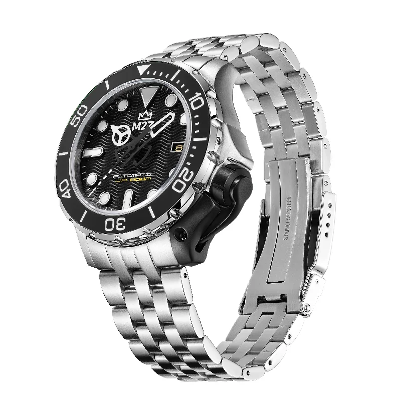 M2Z Men's Watch Diver 200 Bracelet Black 200-002X