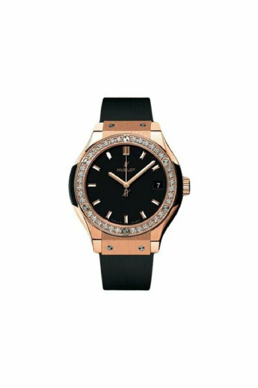 hublot classic fusion 33mm 18k rose gold ladies watch