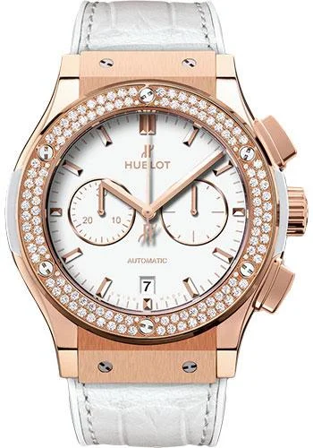 Hublot Classic Fusion Chronograph King Gold White Diamonds Watch-541.OE.2080.LR.1104