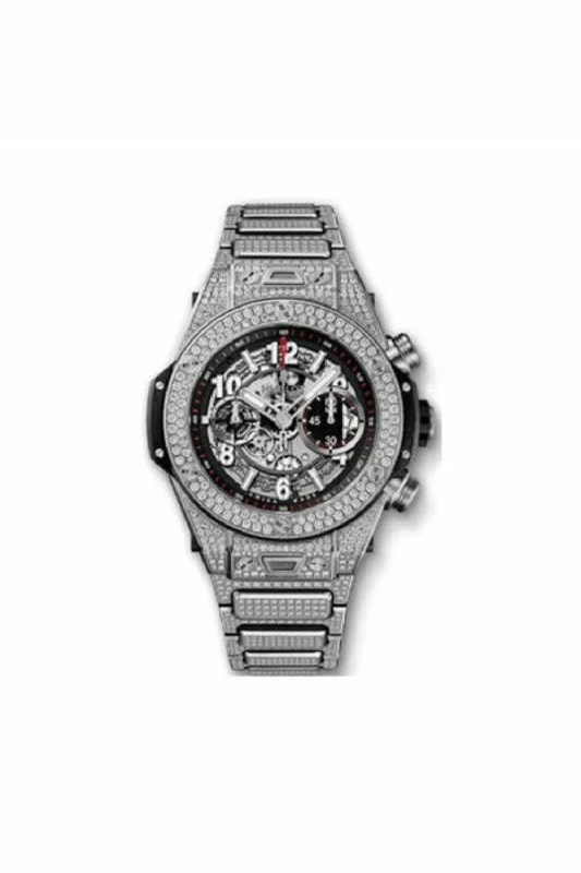 hublot big bang unico 45mm titanium full diamond men's watch