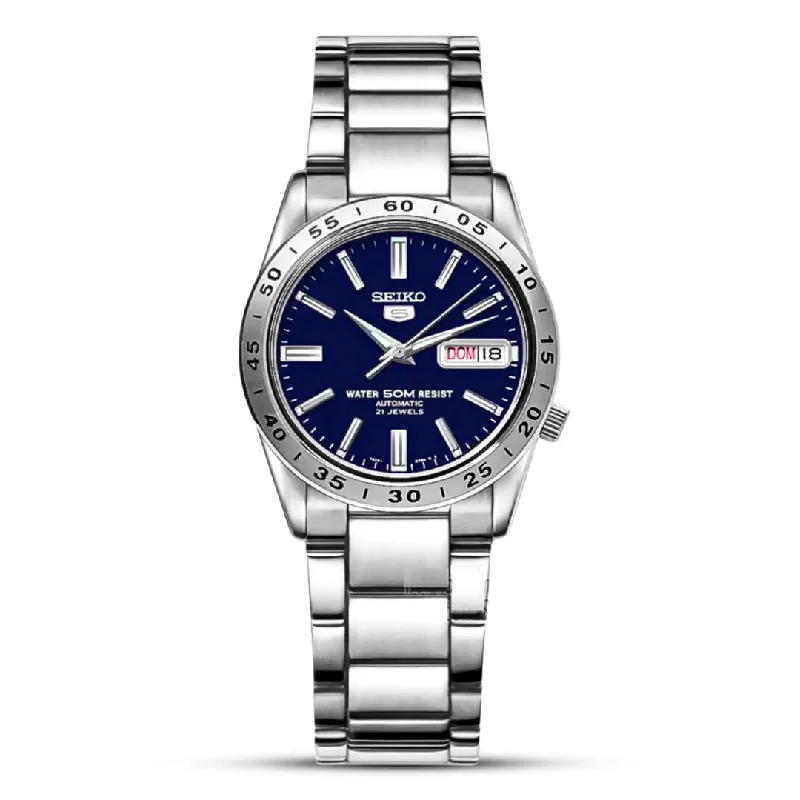 Seiko 5 Automatic Mens Analog Blue Business Automatic | SNKD99K1