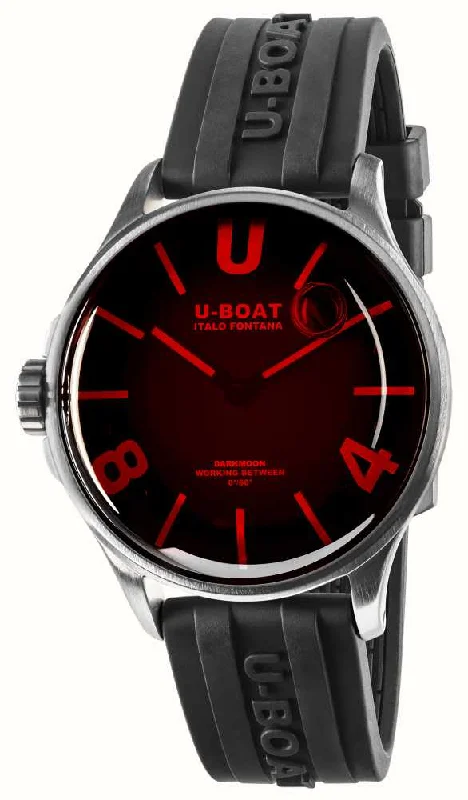 U-Boat Men's Watch Darkmoon 40 Red Glass Black 9305