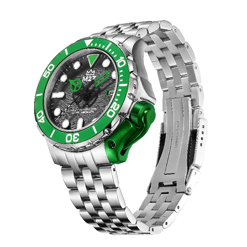 M2Z Men's Watch Diver 200 Bracelet Green 200-001X