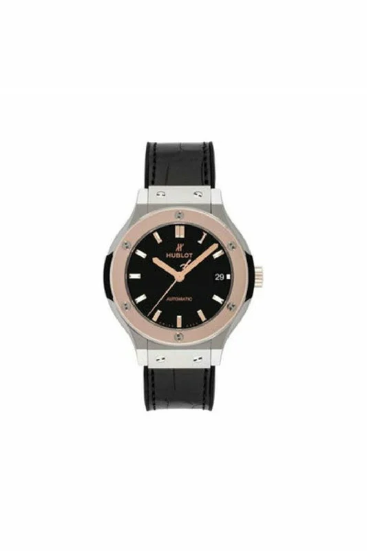 hublot classic fusion 38mm titanium & 18k rose gold men's watch