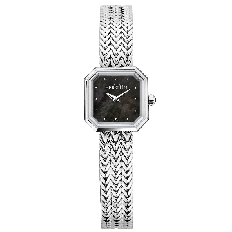 Herbelin Octogone  Ladies Silver Watch 17436/B49