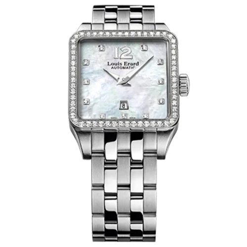 Louis Erard Watch Ladies Emotion Square Mother of Pearl Diamond 20700SE14.BMA18