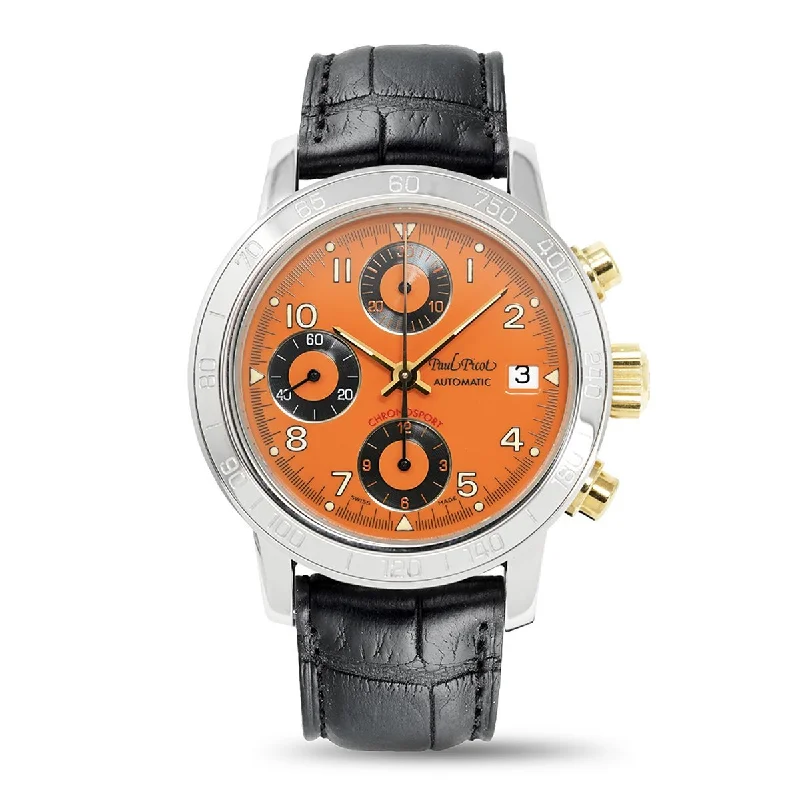 Paul Picot Men's Watch Chronosport Chronograph Orange P7032.20.935