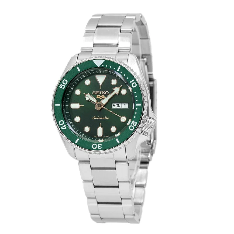 Seiko Men's SRPD63K1 5 Sports Green Dial Watch