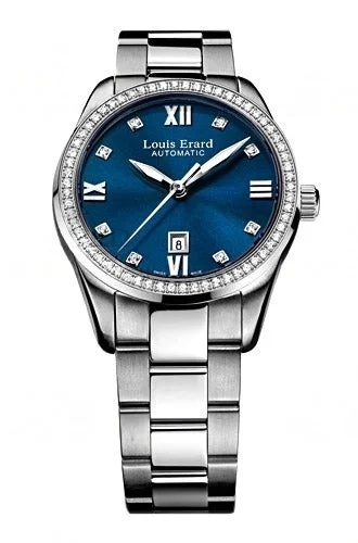 Louis Erard Watch Ladies Heritage Sport Blue Diamond 20100SE15.BMA17