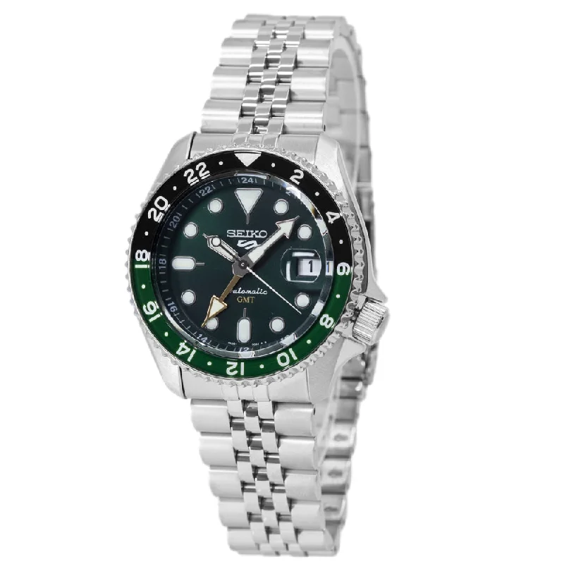 Seiko Men's SSK035K1 5 Sports Green Dial Automatic GMT