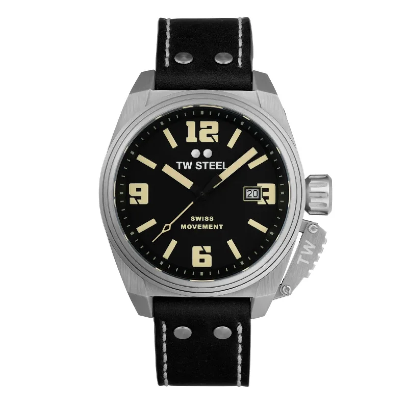 TW Steel Watch Men's Swiss Canteen Black TW1101