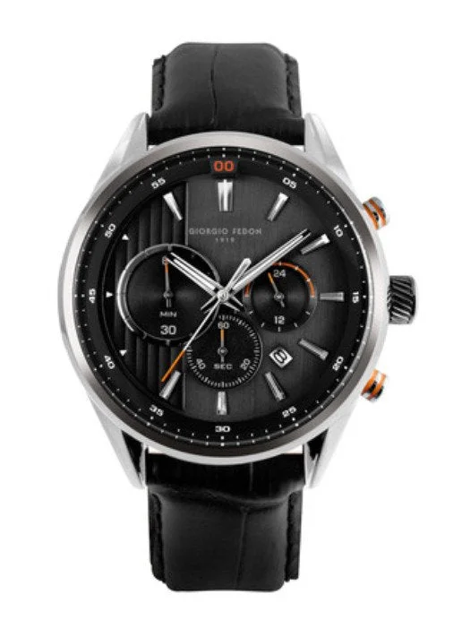 Giorgio Fedon Men's Chronograph Watch Vintage VI Black/Orange GFBD002