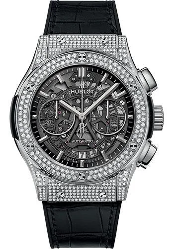 Hublot Classic Fusion Aerofusion Titanium Pave Watch - 45 mm - Sapphire Dial-525.NX.0170.LR.1704