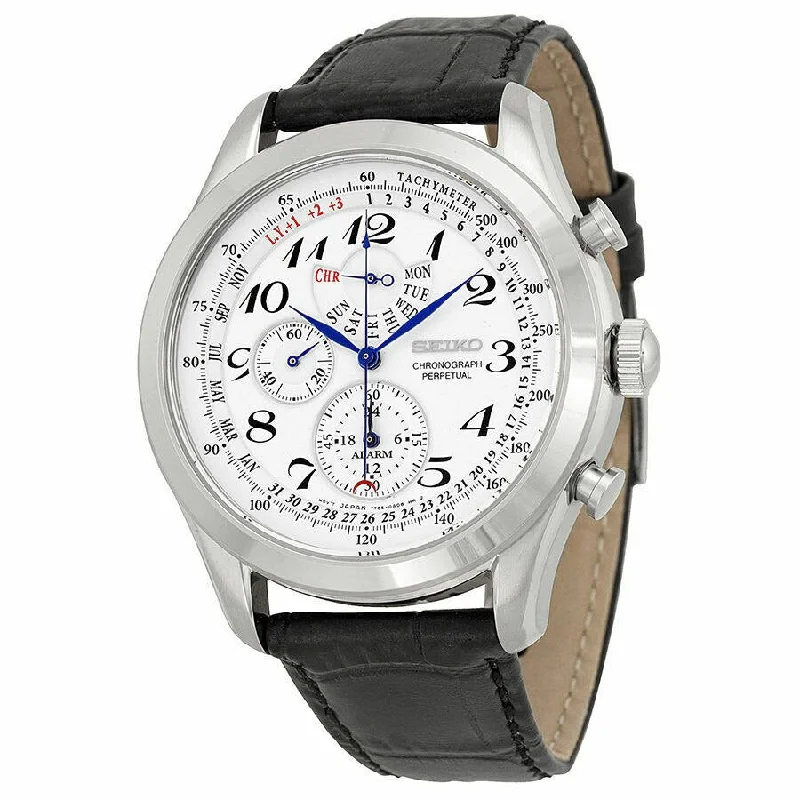 Seiko Neo Classic Alarm Perpetual Chronograph Mens Watch