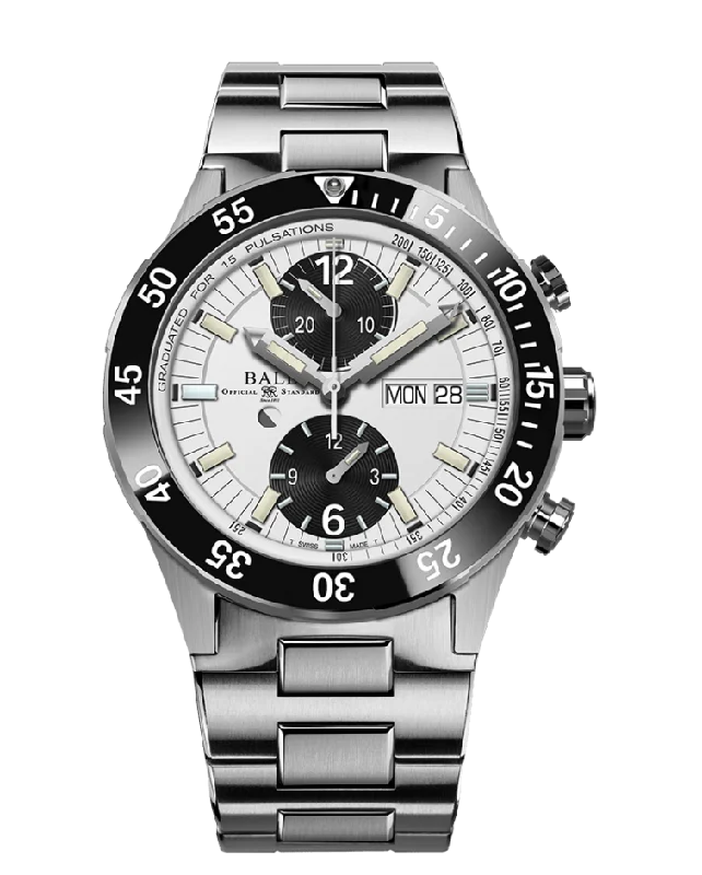 Ball Men's Watch Roadmaster Rescue Chronograph White DC3030C-S-WHBK