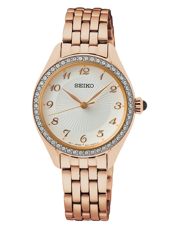 Seiko - Ladies Rose Daywear Crystal Watch - SUR396P - 783855