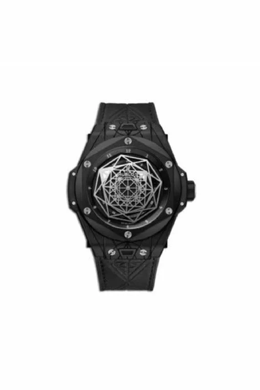 hublot big bang unico sang bleu limited edition 45mm black ceramic men's watch