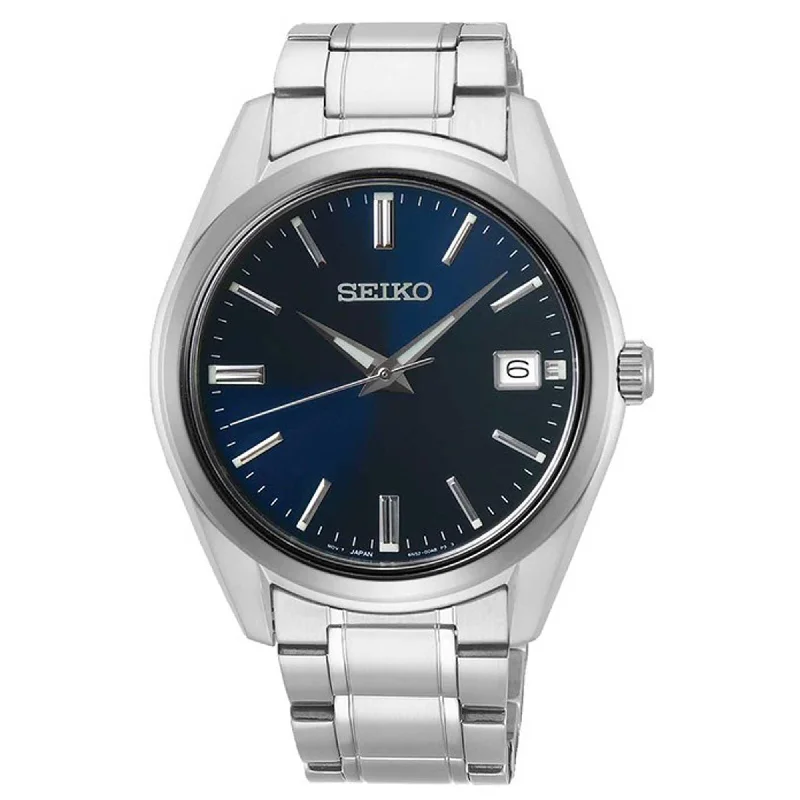 Seiko Men's Watch - Core Stainless Steel Case Blue Dial Date Bracelet | SUR309P1