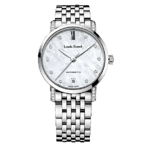 Louis Erard Watch Ladies Automatic Excellence Mother of Pearl Diamond 68235CS14.BMA34