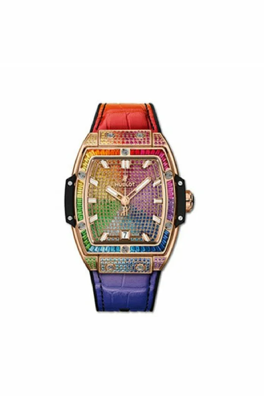 hublot spirit of big bang king gold rainbow watch 18k king gold dial ref. 665.ox.9910.lr.0999