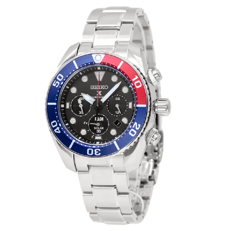 Seiko SSC795J1 Prospex PADI Sumo Black Dial Solar Watch