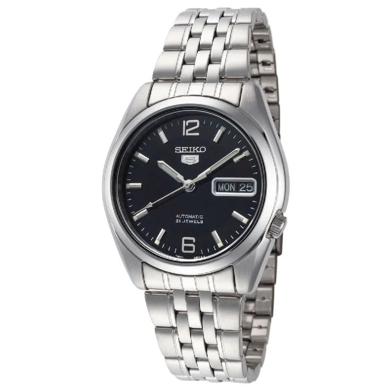 Seiko 5 Automatic 21 Jewels Black Dial Men's Watch SNK393K1