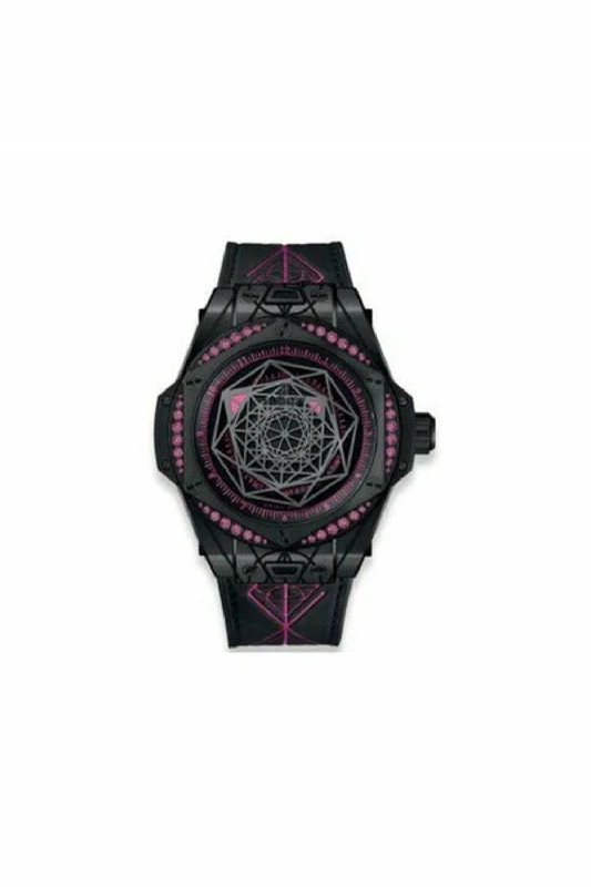 hublot big bang sang bleu all black pink limited edition of 100 pieces ceramic 39mm men's watch