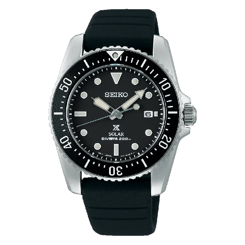 Seiko Prospex Black Sports Solar Divers Men's Watch SNE573P