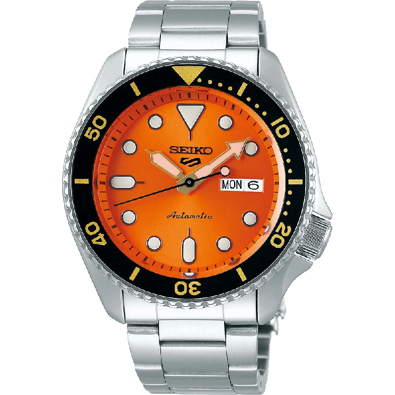 Seiko 5 Automatic Men's Orange Dial Watch SRPD59K1