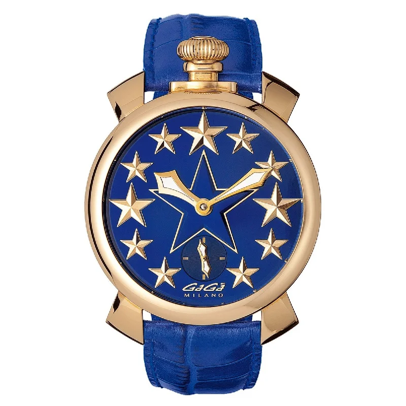 GaGà Milano Watch Manuale 48MM Stars Rose Gold Blue