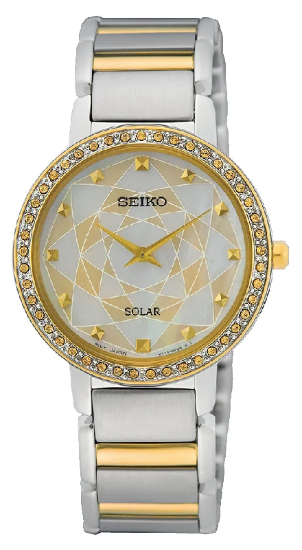 Seiko Conceptual Series Gold Dial Steel Dress Watch SUP454P