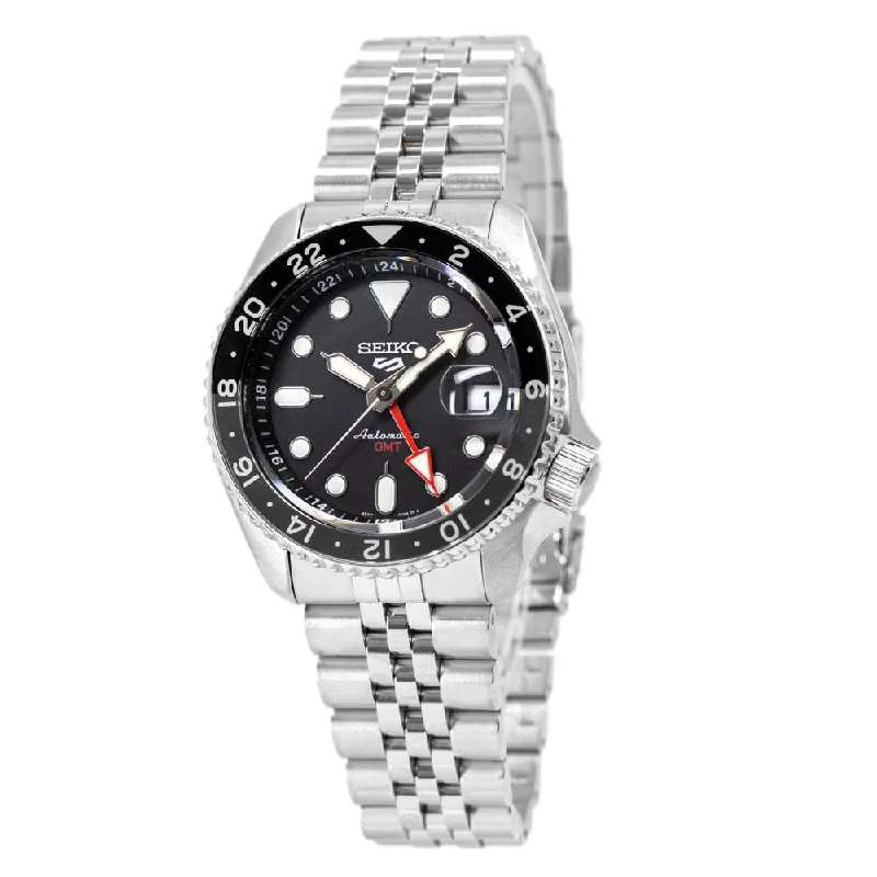 Seiko Men's SSK001K1 Sports Black Dial GMT Watch