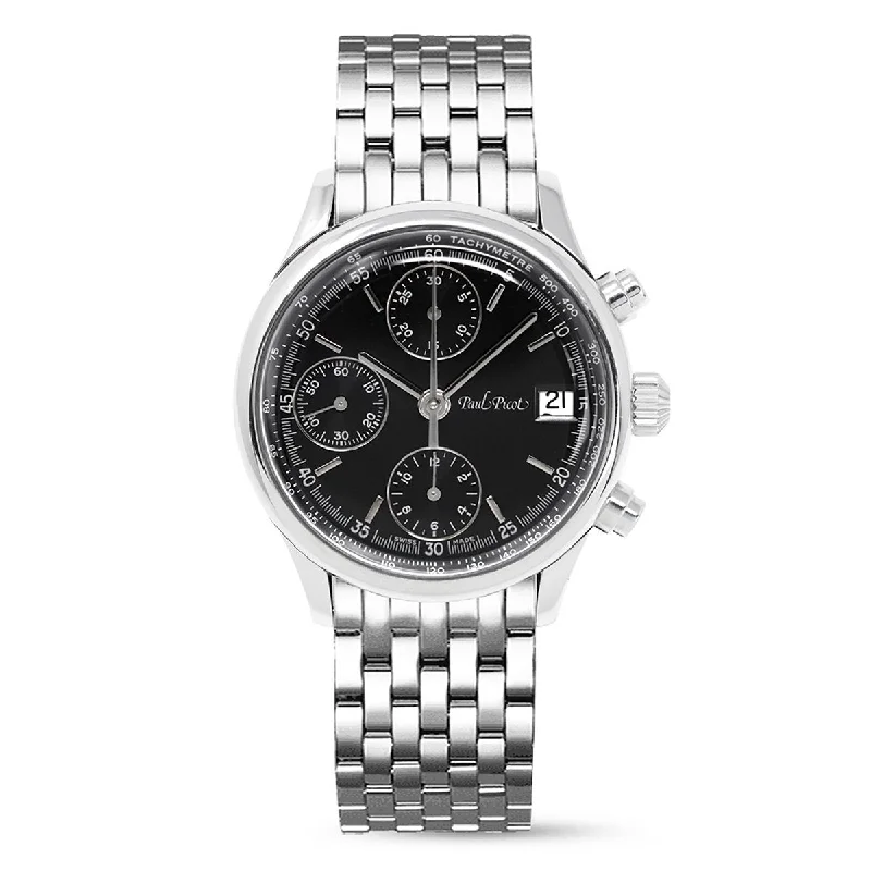 Paul Picot Men's Watch Telemark Chronograph Black P4102.20.331/B