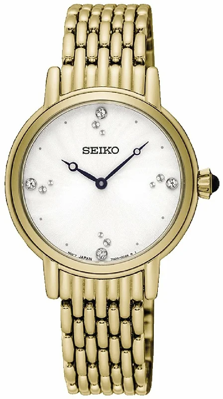 Seiko Quartz Swarovski Crystals Womens Watch