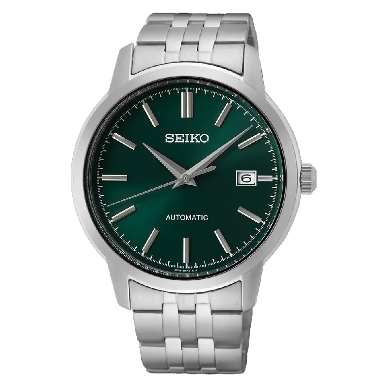 Seiko Essentials Automatic 100M Green Dial Mens Watch SRPH89K