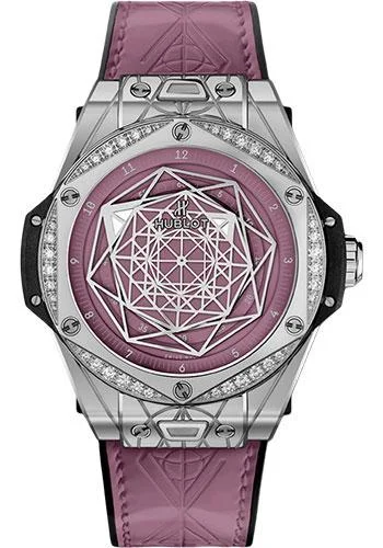 Hublot Big Bang One Click Sang Bleu Steel Pink Diamonds Watch - 39 mm - And Pink Dial Limited Edition of 200-465.SS.89P7.VR.1204.MXM20