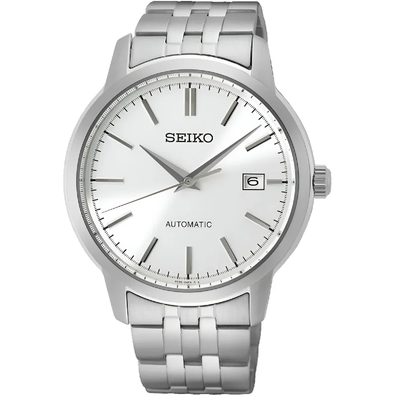 Seiko Men's Watch - Essentials Automatic Silver Tone Dial Steel Bracelet | SRPH85