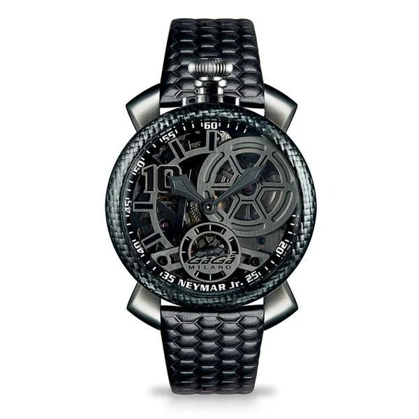 Gaga Milano Watch Neymar Jr. Skeleton Gun Carbon Limited Edition