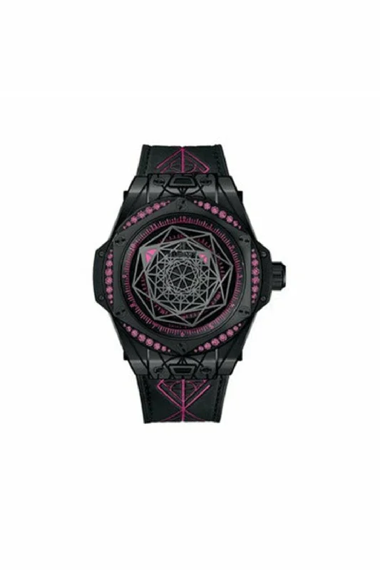 hublot big bang sang bleu all black pink 39mm ceramic & diamond dial limited edition 100 pcs ref. 465.cs.1119.vr.33mxm18