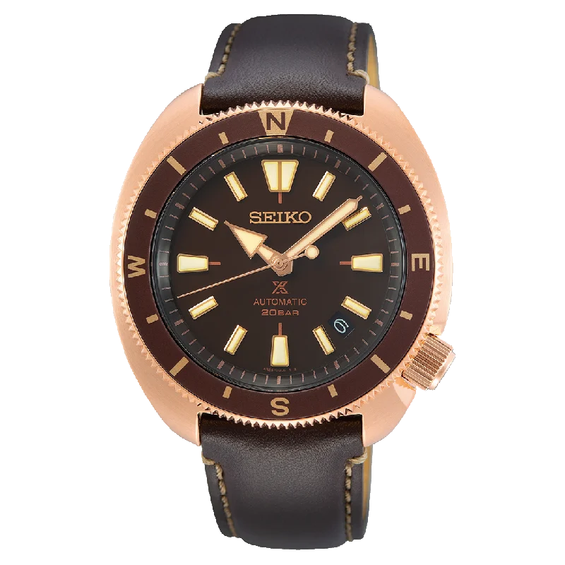 Seiko Prospex Land Tortoise Brown Leather Watch SRPG18K