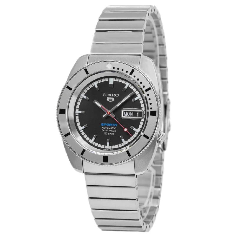 Seiko Men's SRPL05K1 5 Sports Black Dial Automatic Ltd. Ed.